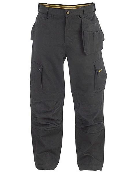 Caterpillar Multi Pocket Mens Work Cargo Trousers Black Size 44 Waist
