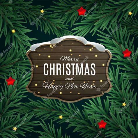 Carteles De Feliz Navidad Y Próspero Año Nuevo Vector Premium