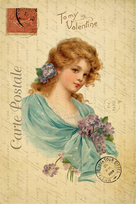Valentine Vintage Postcard Free Stock Photo Public Domain Pictures