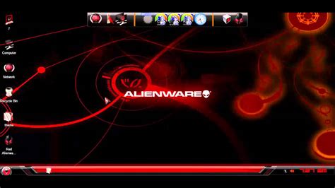 Red Alienware Skin Pack Win7 Youtube