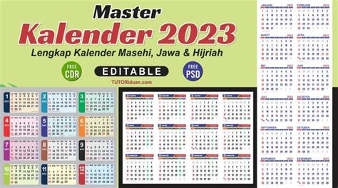 Download File Kalender 2023 Lengkap Masehi Hijriyah Dan Jawa Dengan