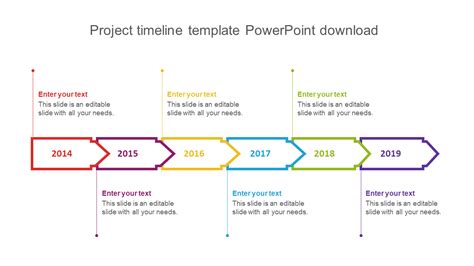 Project Timeline Template Powerpoint Download Arrow Design