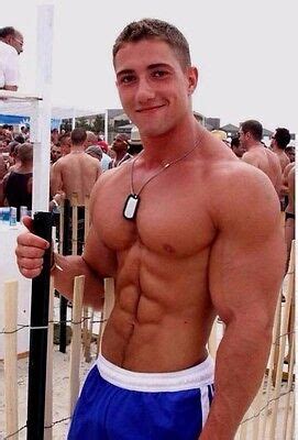 Shirtless Male Muscular Dude Huge Biceps Chest Abs Jock PHOTO X C EBay