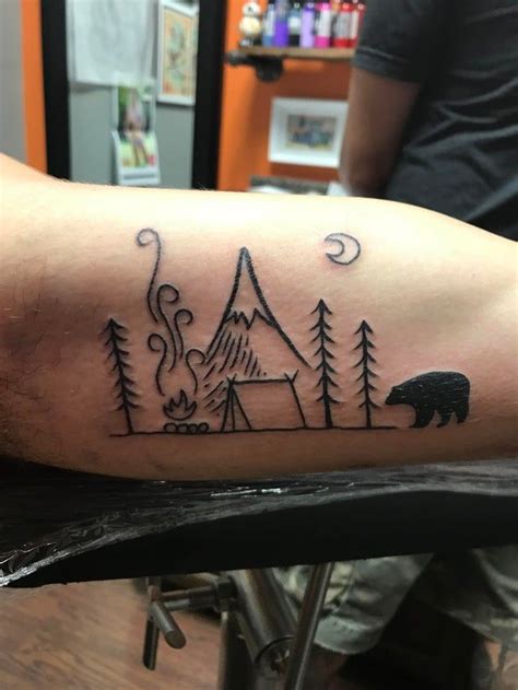 Simple Summer Camp Related Tattoo Done By Vinny Worden Slingin Ink
