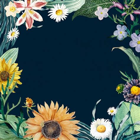 Download Premium Illustration Of Spring Bloom Flower Frame