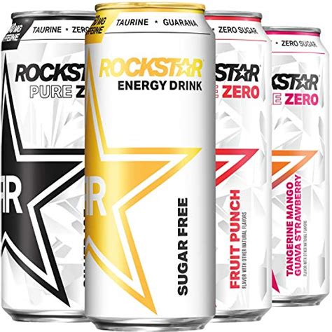 Rockstar Pure Zero Energy Drink Flavor Pure Zero Variety Pack Sugar With Caffeine And