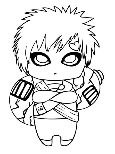 Printable Gaara Coloring Pages Anime Coloring Pages