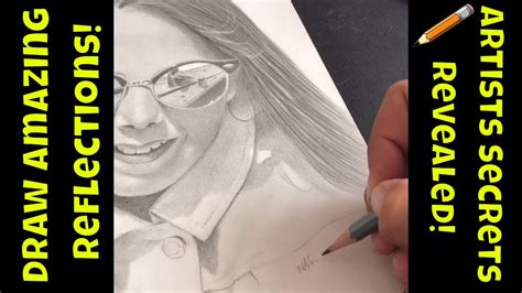 Must Watchhow To Draw Reflections On Glasshow To Draw Glasses Photrealistic Drawing Youtube