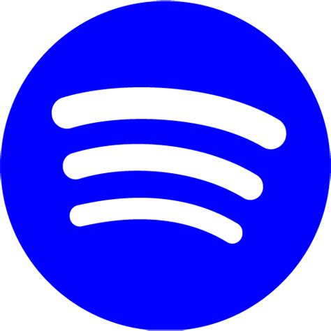 Blue Spotify Icon Free Blue Site Logo Icons