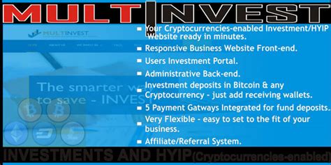 MultInvest - Cryptocurrencies Investment Script » Premium ...