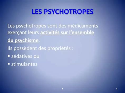 Ppt Les Psychotropes Powerpoint Presentation Free Download Id