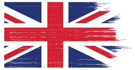 Uk Flag With Brush Paint Textured Isolated On Png Or Transparent