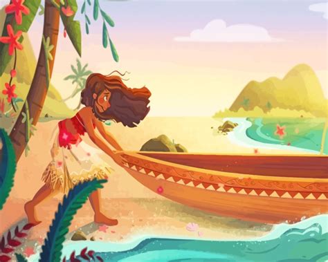 Moana Princess Disney Paint By Numbers Canvas Paint By Numbers