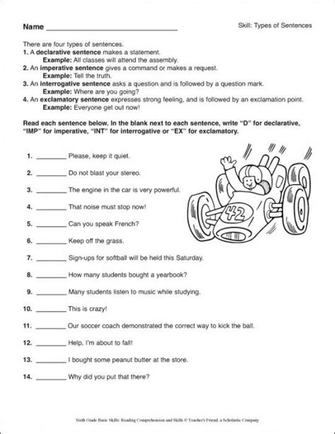6th Grade Ela Worksheets