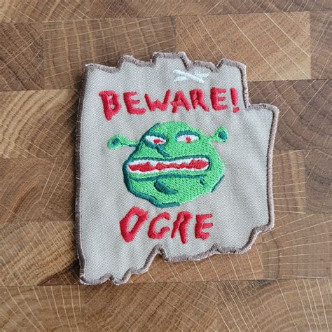 Beware Ogre Shrek Patch Etsy