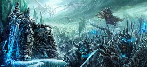 Wei Arthas Menethil Lich King Warcraft World Of Warcraft Highres Armor Banner Dragon