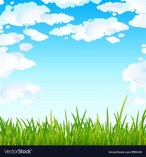 Sky Grass Background Vector