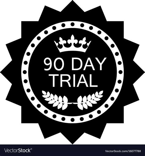 Ninety Day Trial Royalty Free Vector Image Vectorstock