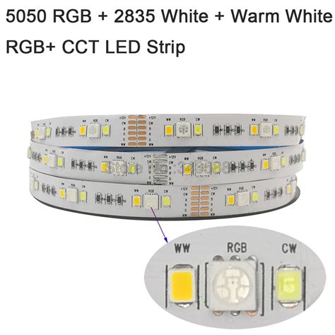 5m Dc 12v 24v Rgbcct Led Strip Light 5050 Rgb 2835สีขาวและ Warm White