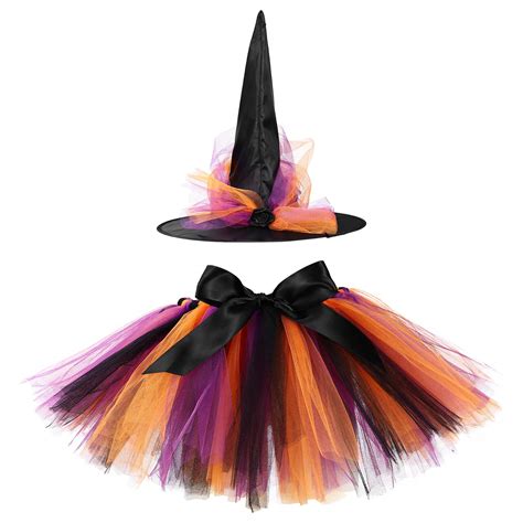 Buy Soimiss Kids Witch Costume Girls Halloween Witch Skirt With Hat