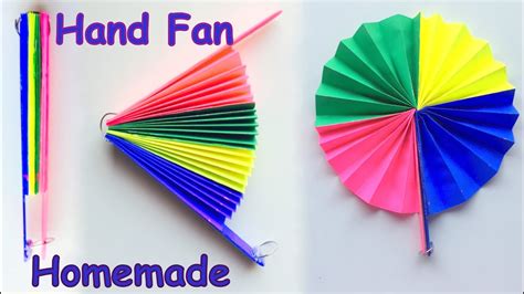 Diy Homemade Paper Hand Fan Best Out Of Waste Kids Craft Idea