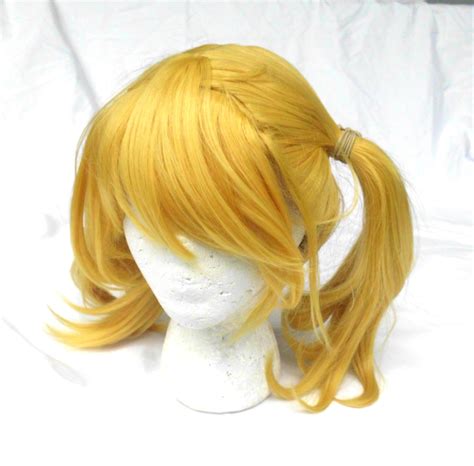 Blond Ponytail Wig Pig Tail Wig Short Blond Wig Cosplay
