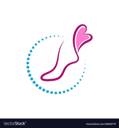 Foot Care Logo Template Icon Royalty Free Vector Image