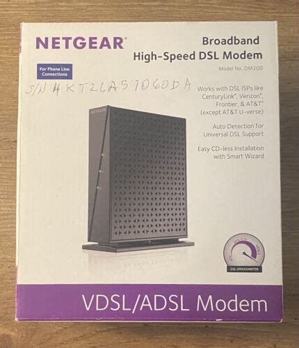 Netgear Dm200 100nas Dsl Vdsl High Speed Broadband Modem 60449113747 Ebay