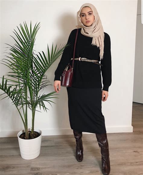 basic black hijab outfit ideas zahrah rose