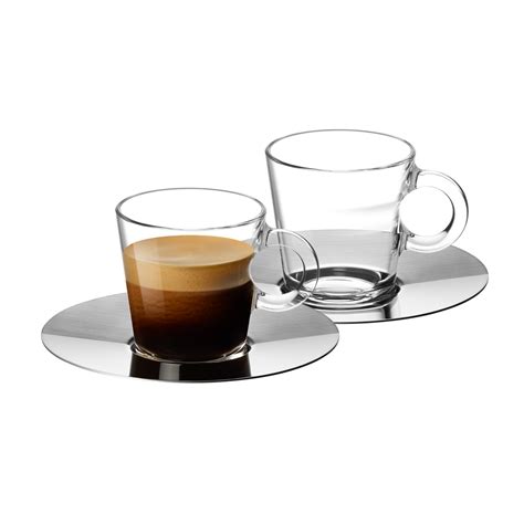 Nespresso Set Of 2 Espresso Cups With Saucers Cups Mugs Saucers
