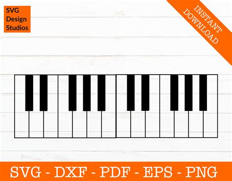Piano Svg Piano Keys Svg Musical Keyboard Svg Music Svg Silhouette