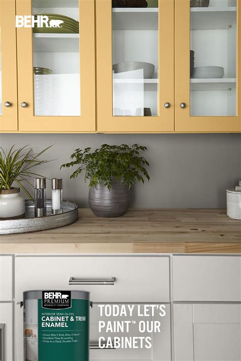 Kitchen Cabinet Refresh With Behr Premium® Interior Cabinet And Trim