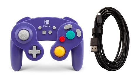 Powera Gamecube Style Wired Controller For Nintendo Switch Purple