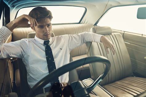 Male Model Sitting In The Car Ralph Lauren Photoshoot Wallpaper HD