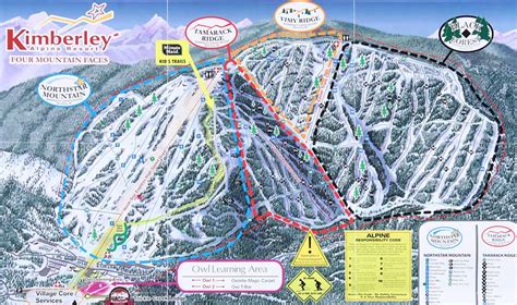 Kimberley Alpine Resort Ski Area Trail Map