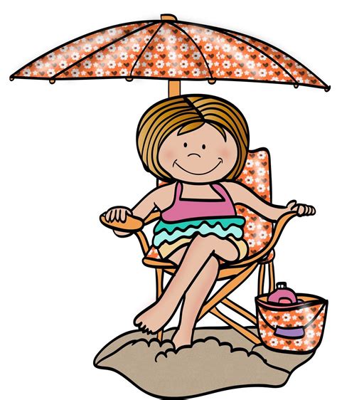 PRAIA PISCINA Character Design Clip Art Beach Clipart