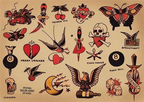 Diseños Tradicional Americano Sailor Jerry Tattoos Sailor Tattoos