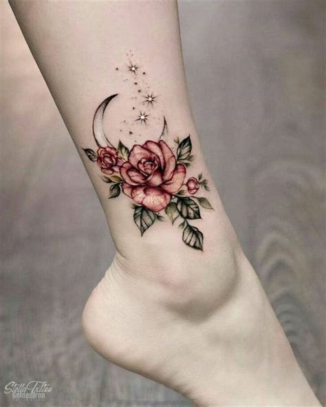 40 Gorgeous And Stunning Ankle Floral Tattoo Ideas For Your Inspiration Women Fashion