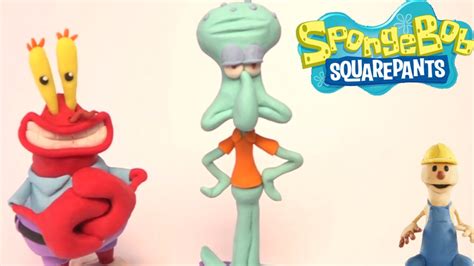Squidward And Mr Krabs SpongeBob SquarePants PLAY DOH PLAY With CLAY YouTube