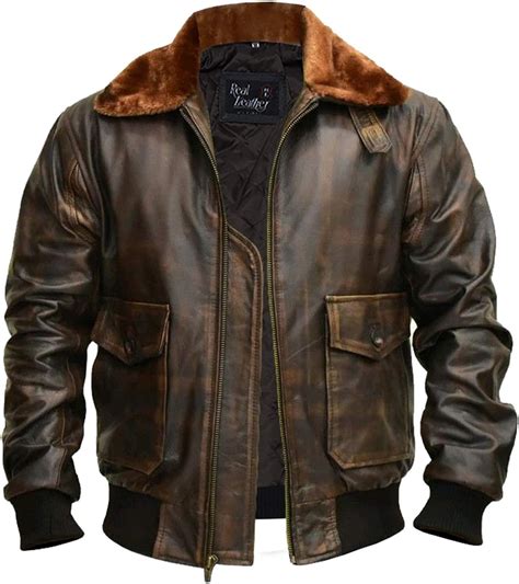 Herren Raf Bomber A 2 Flieger Wwii Pilot Police Military Echtlederjacke