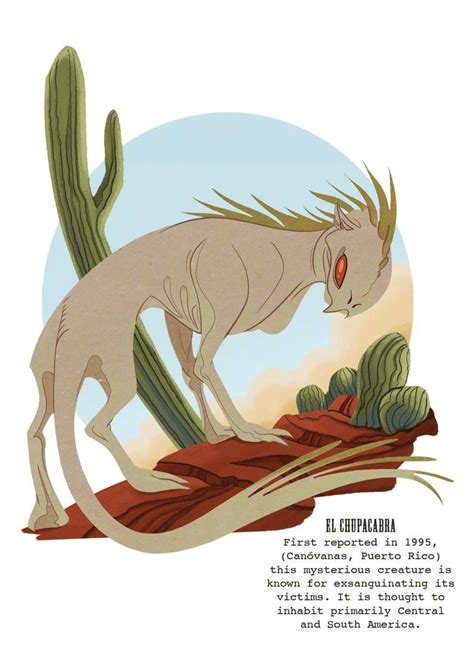 The Chupacabra Cryptid Print Etsy Mythical Creatures Art Mythical