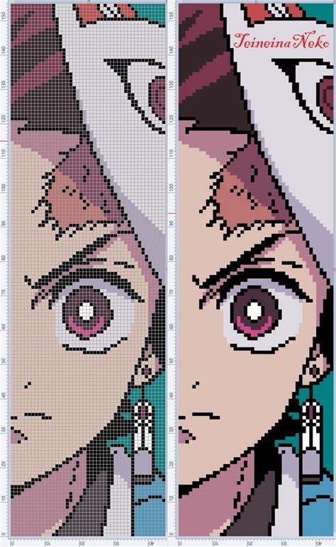 Tanjiro Anime Pixel Art Pixel Art Grid Pixel Art Templates