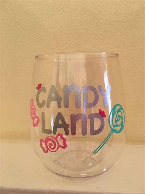 Candy Land Decal Monogram On Govino Wine Glass Silhouette Machine
