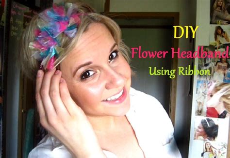Diy Flower Headbandusing Ribbon Youtube