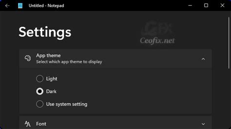 Enable Or Disable Dark Mode In Notepad On Windows