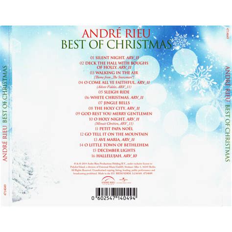 Best Of Christmas By André Rieu And His Johann Strauss Orchestra Cd With Blancamusic Ref