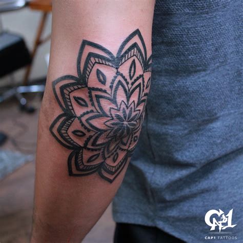 Mandala Elbow Tattoo By Capone Tattoos