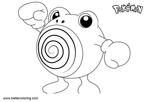 Poliwhirl Pokemon Coloring Pages