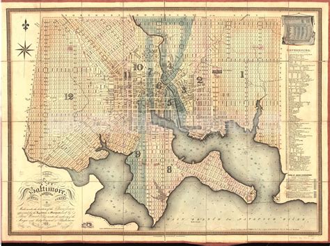 1822 Map| Map of the city of Baltimore| Baltimore|Baltimore Md|Maryland|United S | eBay