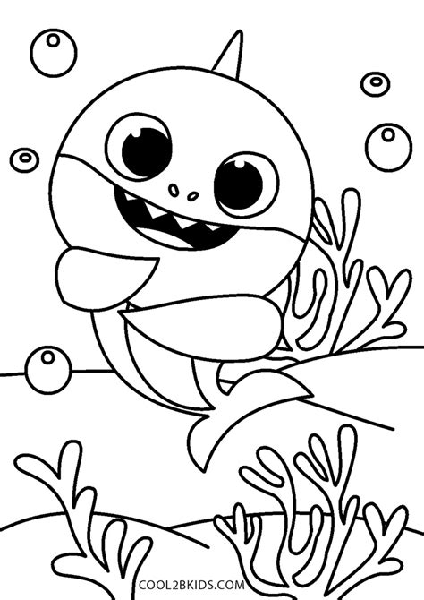 Dibujos De Bebé Tiburón Para Colorear Páginas Para Imprimir Gratis